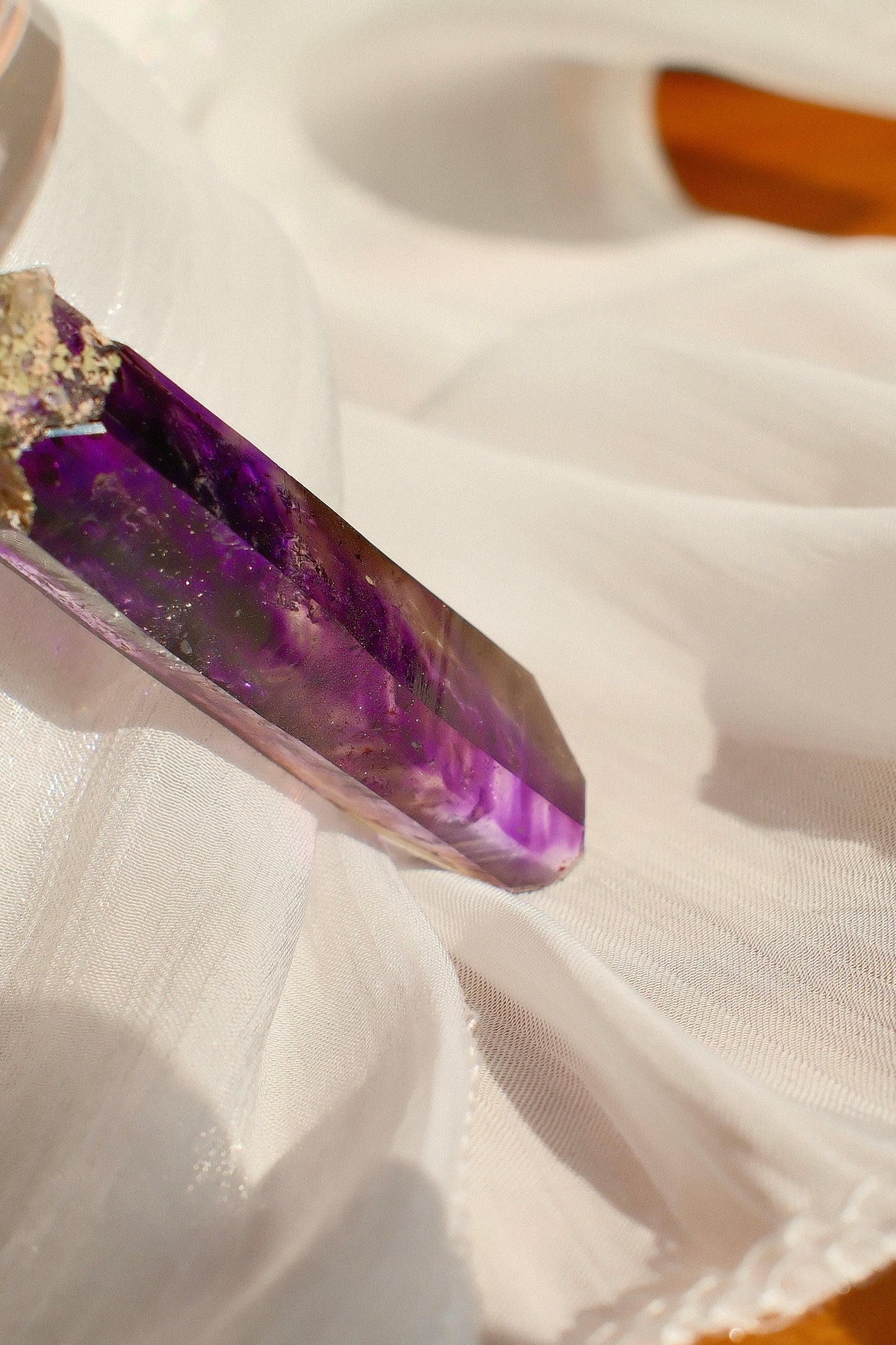 Namibian Purple Phantom Quartz with Hematite Inclusions