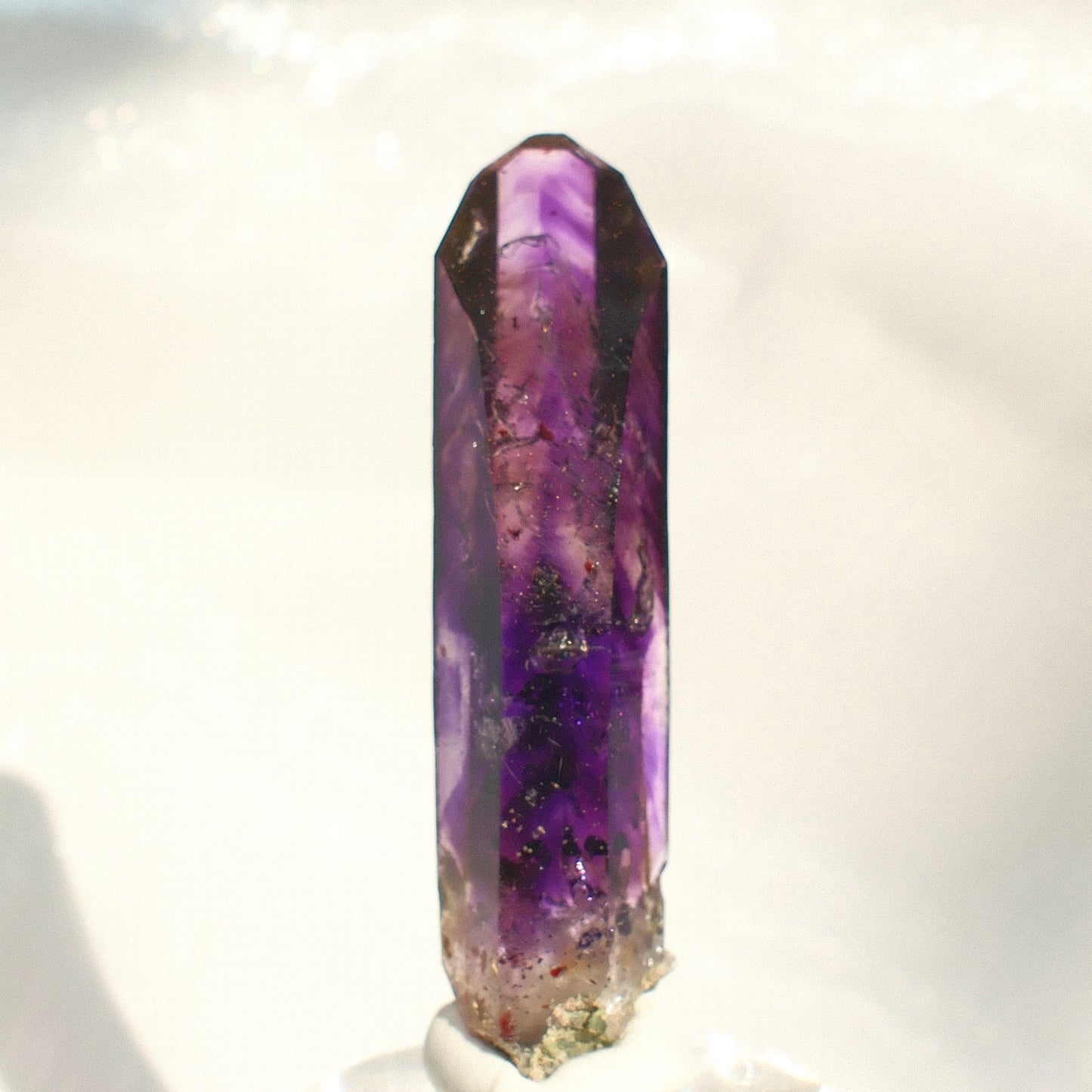 Namibian Purple Phantom Quartz with Hematite Inclusions