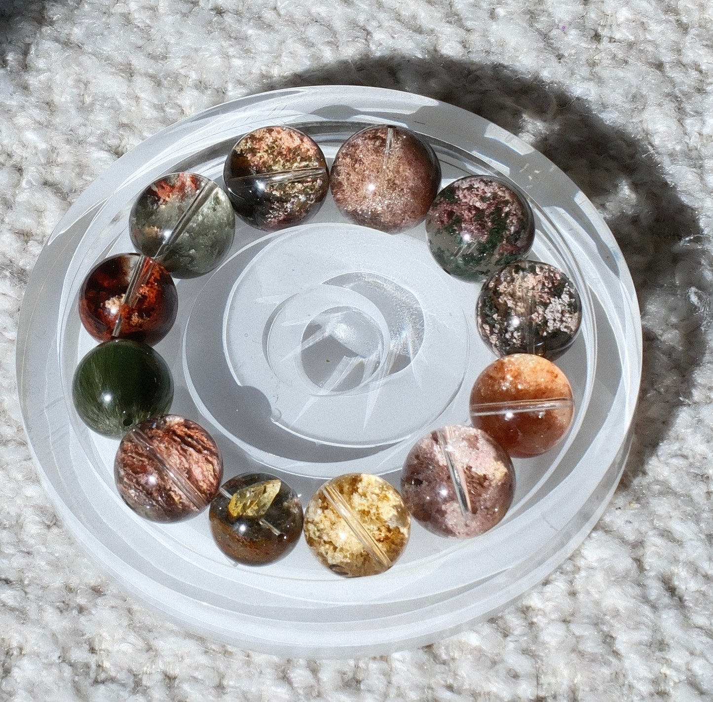 Customized Colorful Phantom Quartz Bracelet