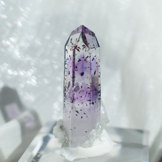 Namibian Purple Phantom Quartz with Hematite Inclusions