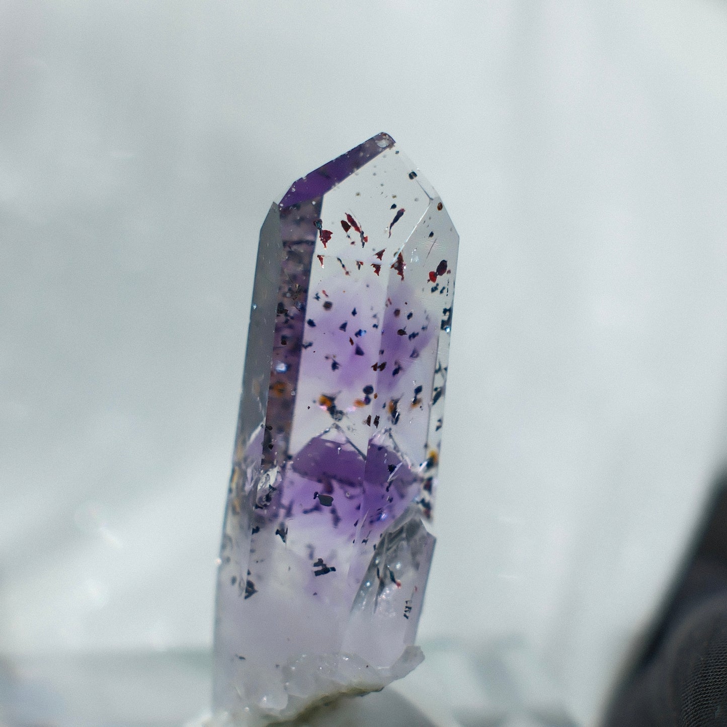 Namibian Purple Phantom Quartz with Hematite Inclusions