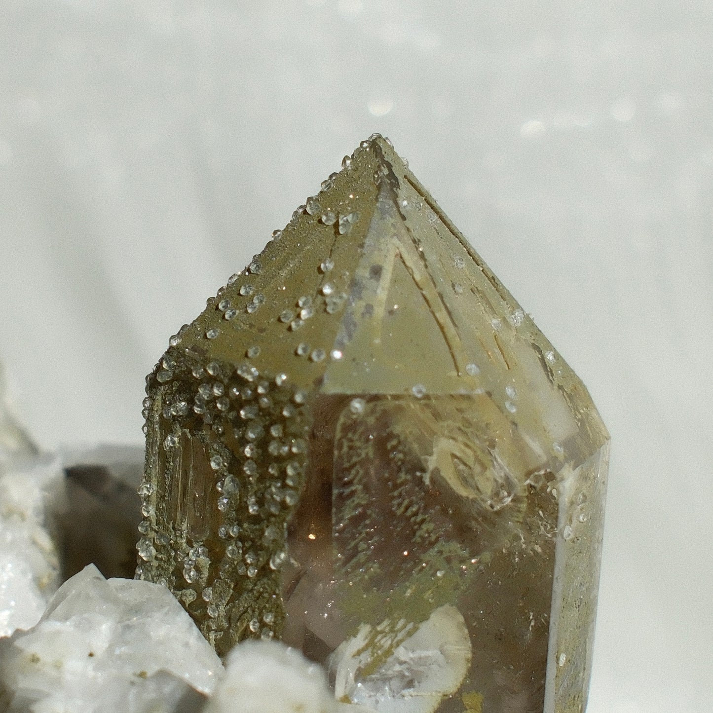 Namibian Skeletal Quartz with Chlorite and Analcime