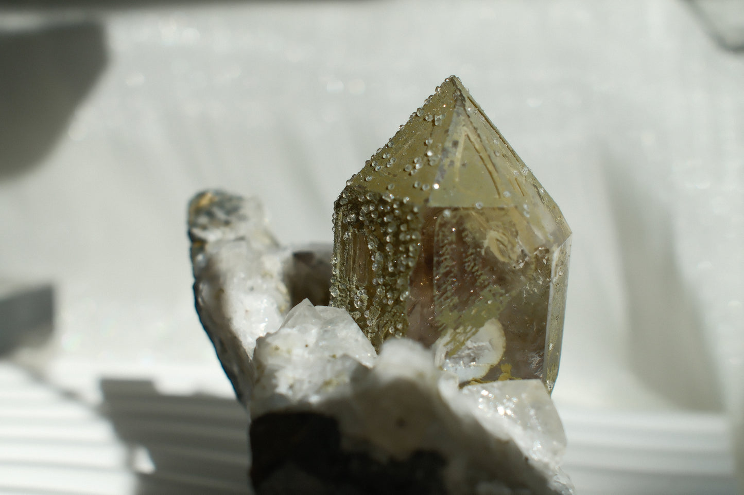 Namibian Skeletal Quartz with Chlorite and Analcime