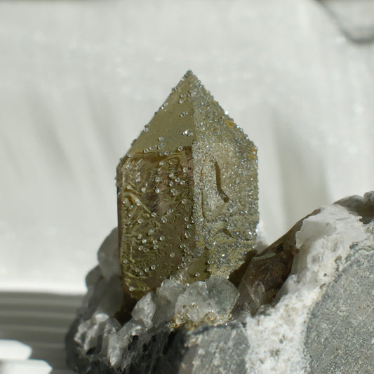 Namibian Skeletal Quartz with Chlorite and Analcime